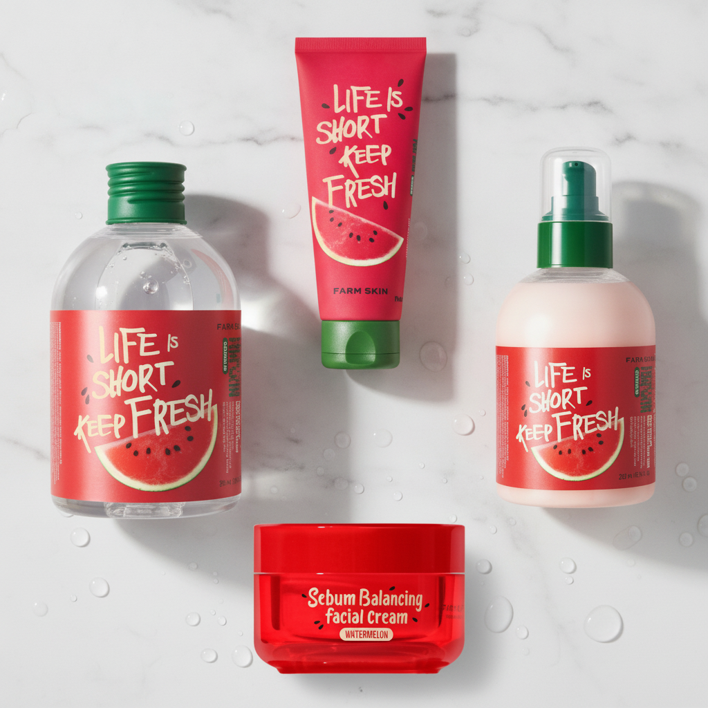 Farmskin Set n3 - Emulsion, Gel Cream, Toner, Sebum Cream