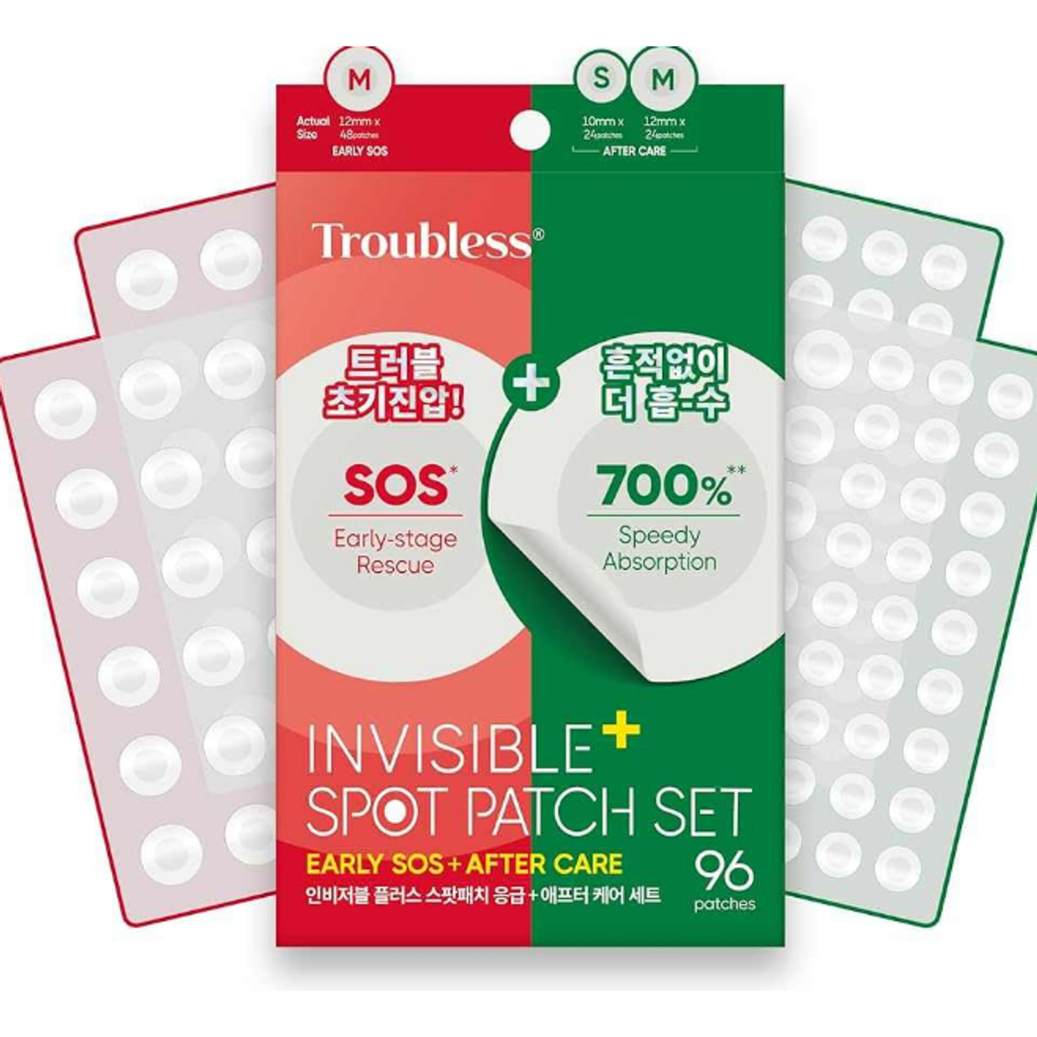 Invisible Spot Patch Set Early Sos + After Care 96pcs